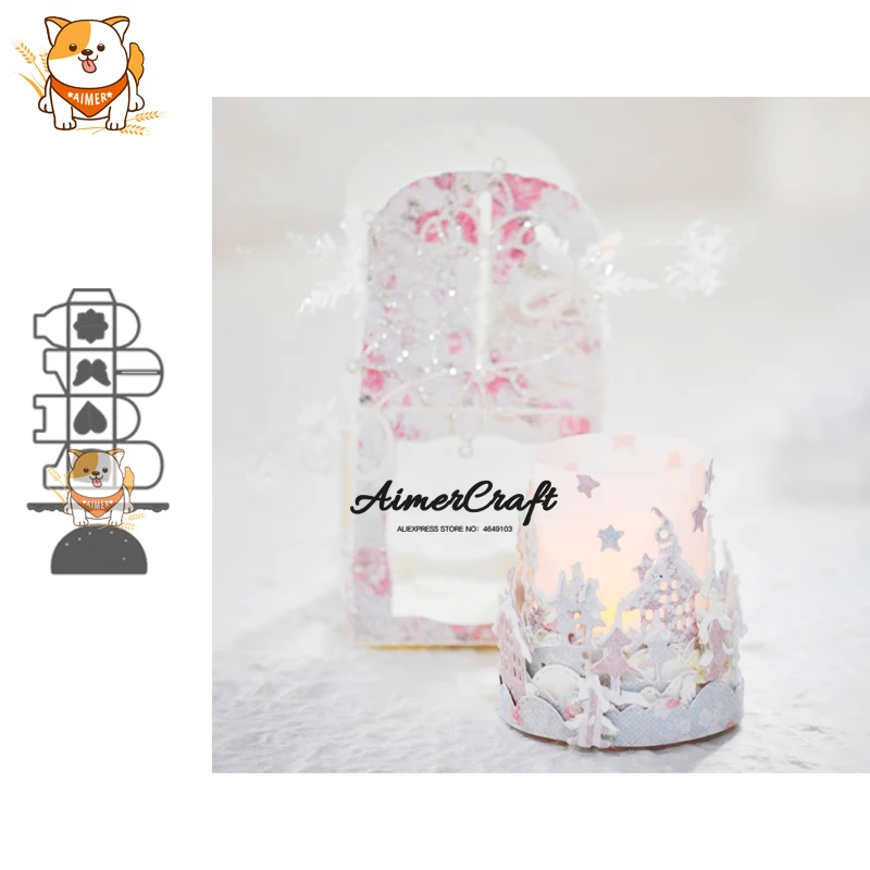 Зимние рождественские штампы для резки металла трафарет скрапбукинга DIY