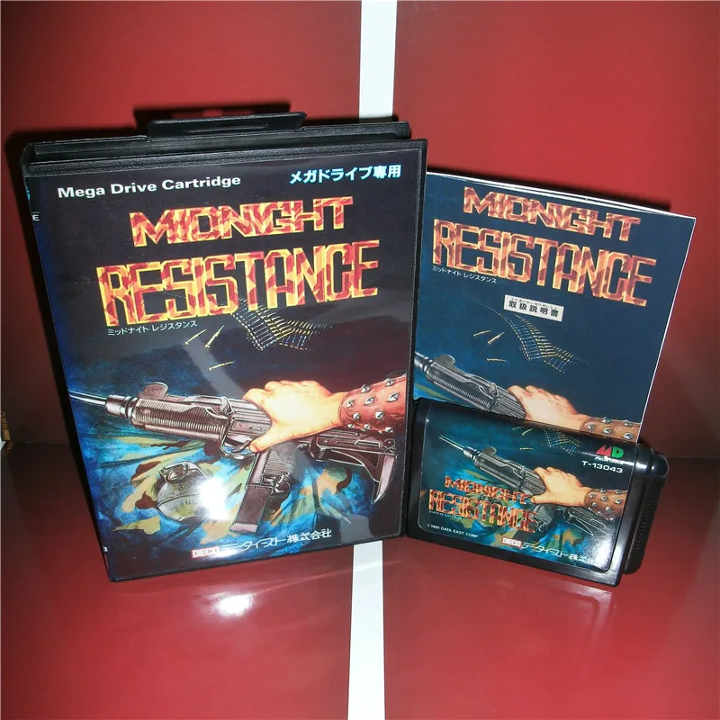 Полночь сопротивление Япония крышка с коробкой и руководство для MD MegaDrive Genesis Видео игровой консоли 16 бит MD карты