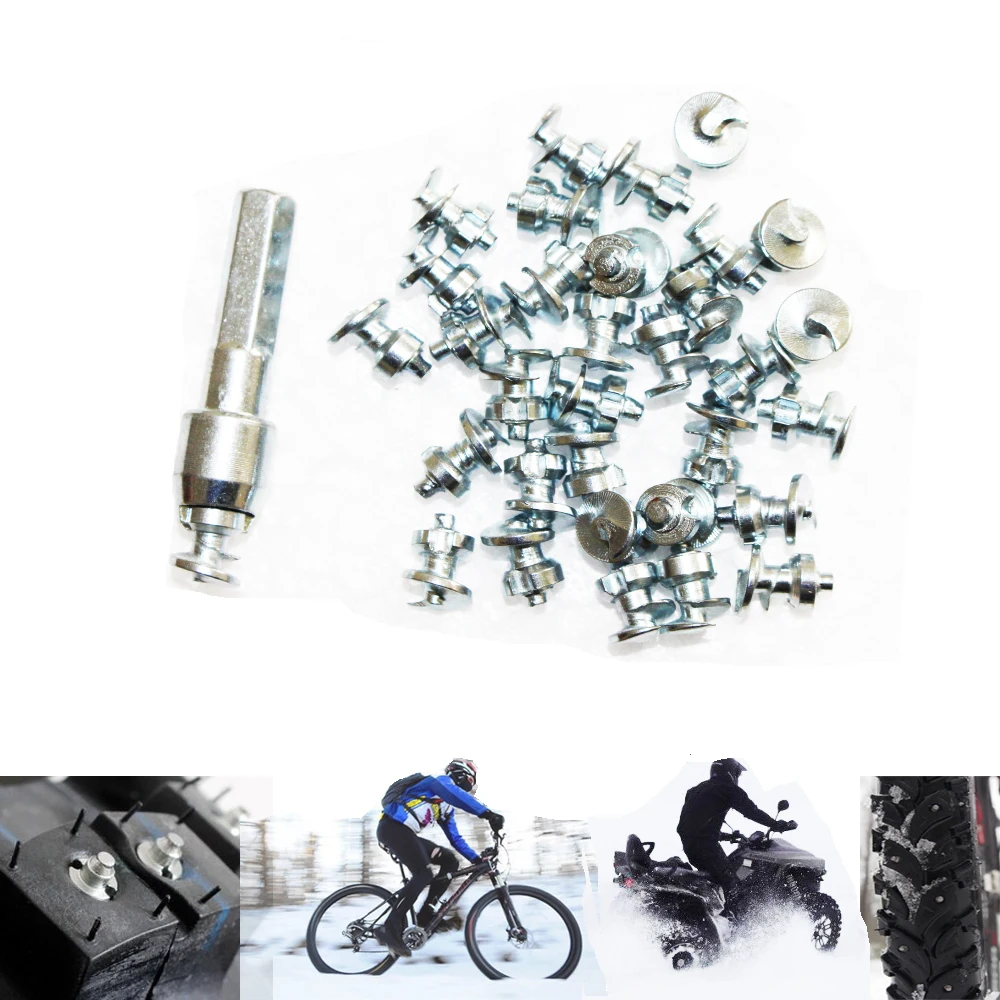 

16pcs Spikes Tyre for Bicycle Shoes Boots Motorbik car snow studs for Skoki Opon Screw in Tire Stud Tungsten Tips Hjolbaroa