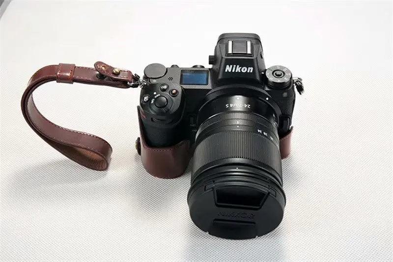 Чехол из искусственной кожи для камеры, сумка на половину тела для камеры Nikon Z7 Z6, ремешок на запястье, профессиональная Нижняя крышка