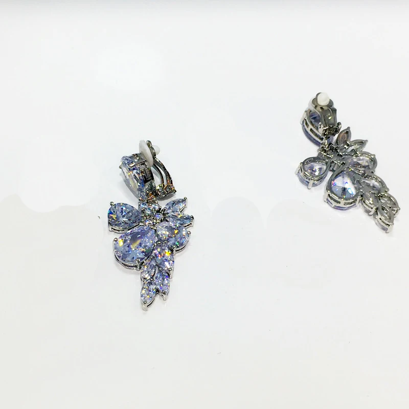 Новинка 2017 серьги для невесты серьги-клипсы женщин без пирсинга отверстия клипсы