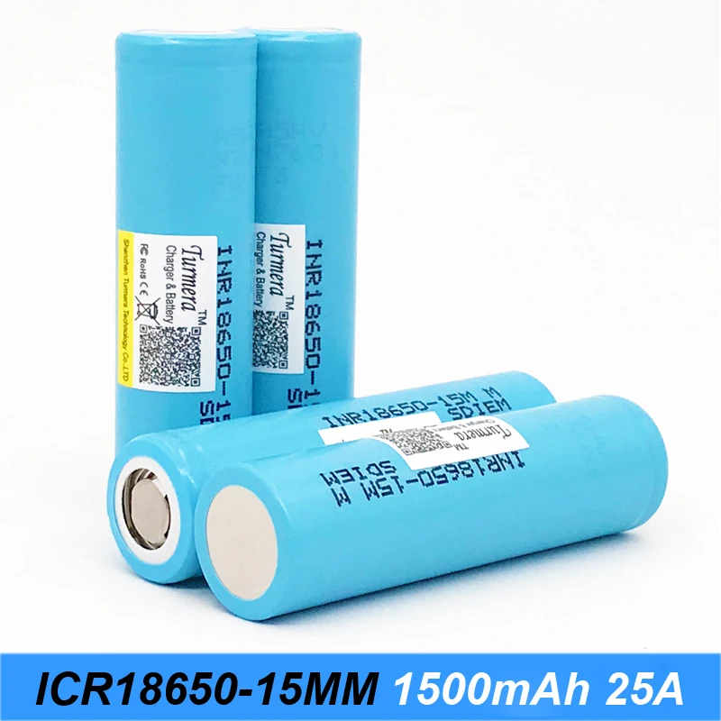 Battery 18650 15MM inr18650-15MM 1500mah 25A for power tools screwdriver battery and E-cig Turmera high quality AU21 | Электроника