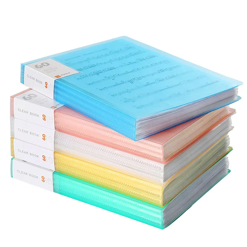 A4 File Folder Information Book Paper Clip Folder Student Folders Bag Multi-Layer Transparent Document Folder A4 Office Supplies
