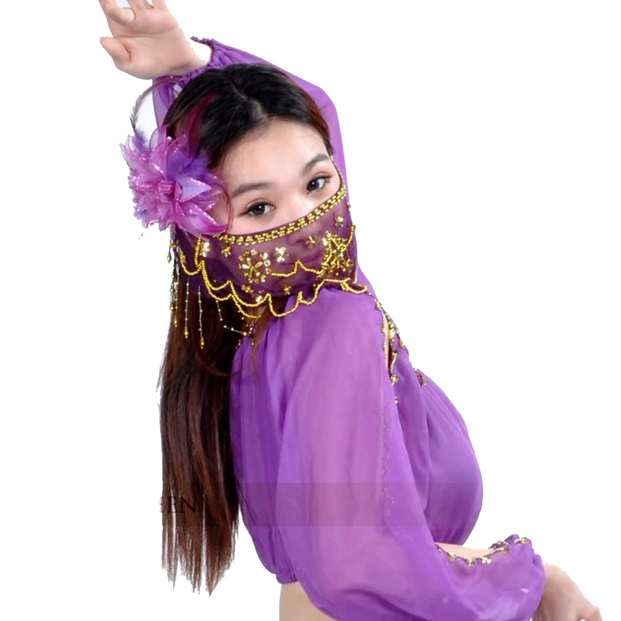 Лидер продаж! Высоко-Класс живота Танцы вуаль 9 цветов вентилятор для