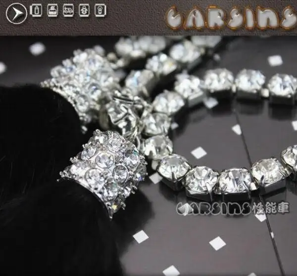 1 шт. подвеска для папы Vip авто удача белый черный норковый кристалл ремешок