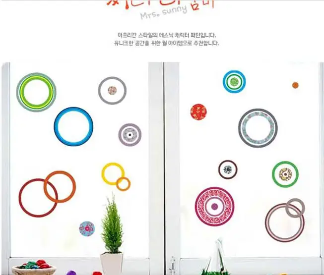 

Decorative circle Bubble wall decal decorative removable pvc wall sticker wallpaper Free Shipping