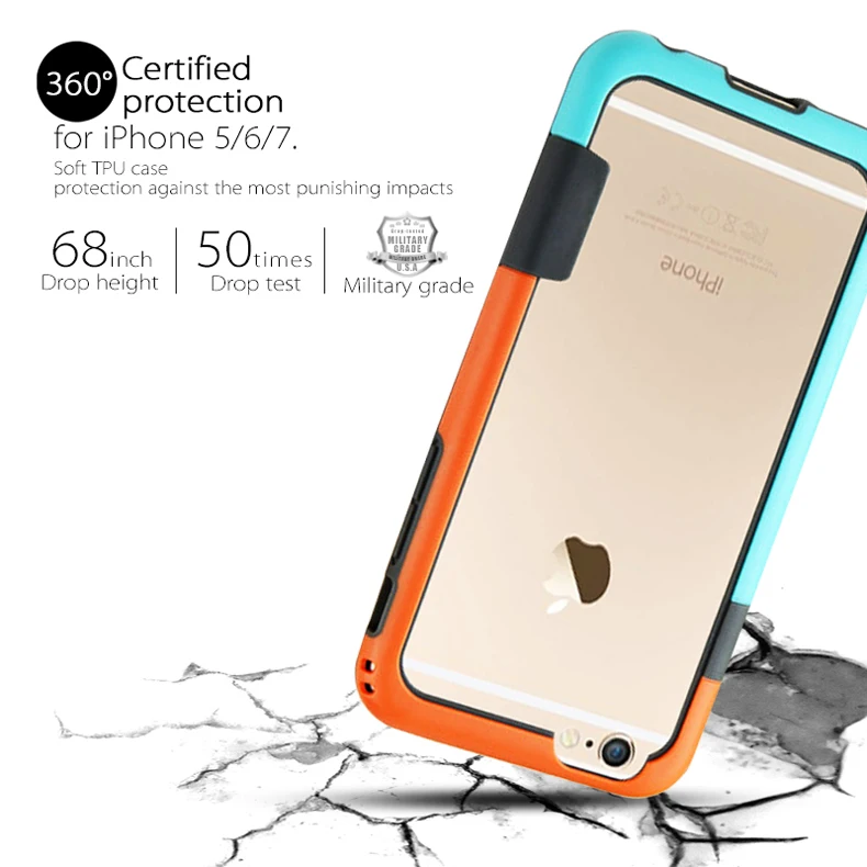 Мягкая кожа телефон рамка защитный бампер для iPhone 6 6s плюс ТПУ силиконовый антидетонационный задняя крышка чехол для iPhone 6 S 6 p 6s p оболочка