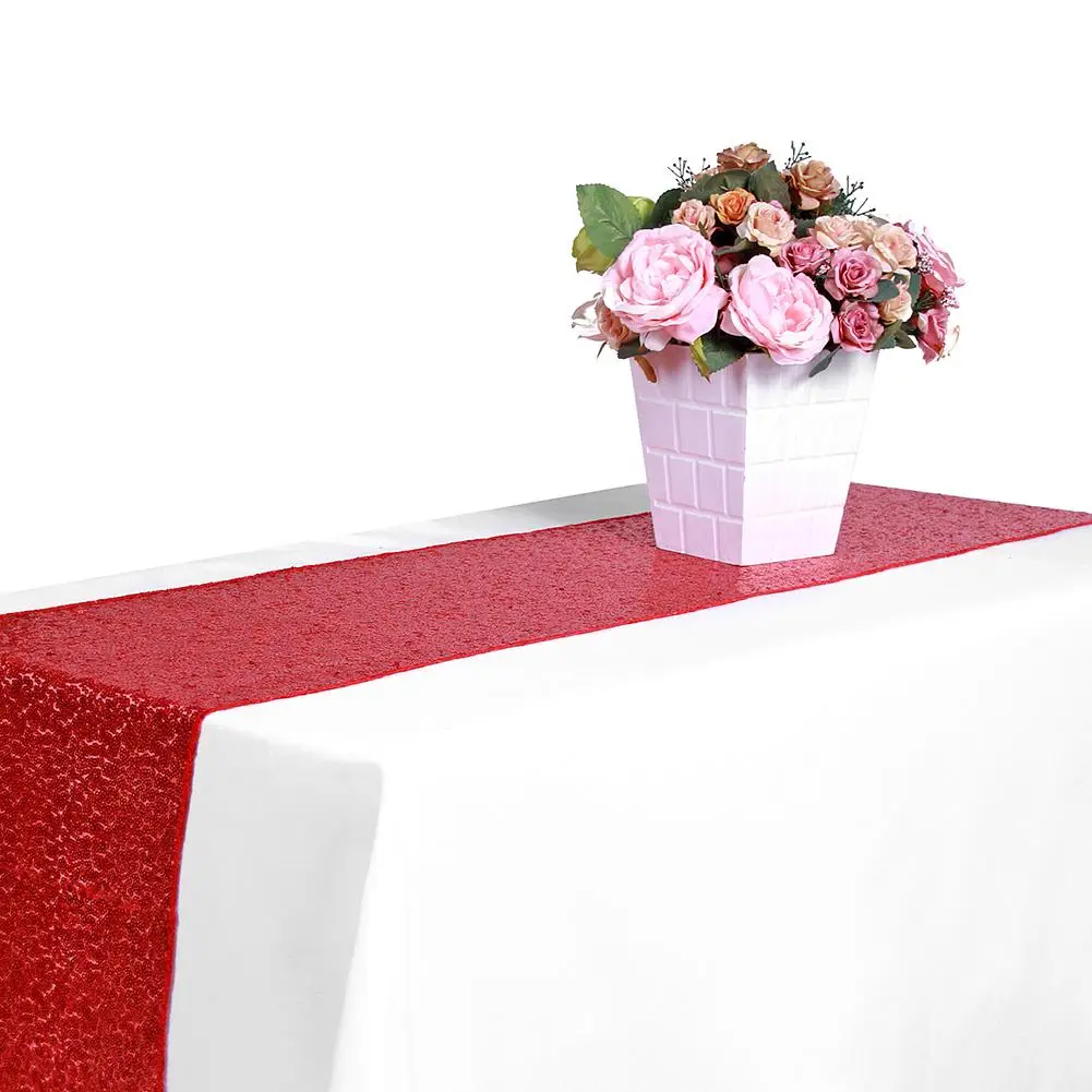 Твердые блесток Настольная дорожка s Блеск вечерние поставки тканевые украшения