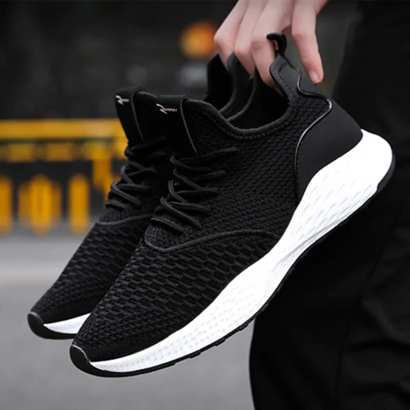 Мужская обувь удобные кроссовки на шнуровке мужская повседневная дышащая для