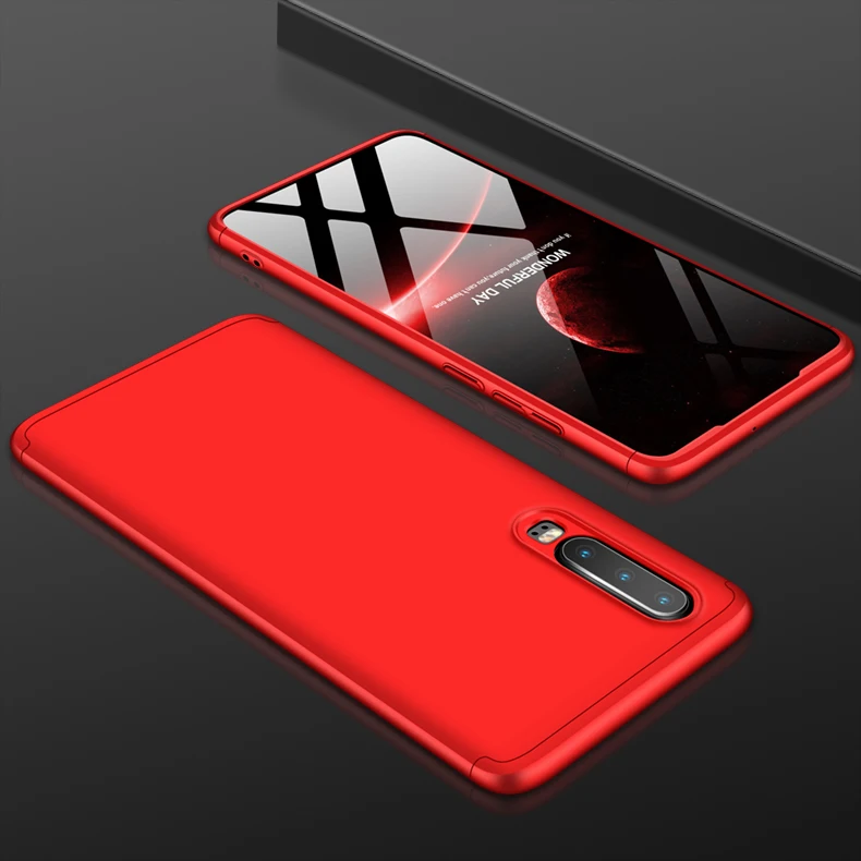 red GKK для huawei P30 pro lite чехол Полная защита анти-шок и защита Жесткий Pc матовый для huawei P30 lite Nova 4e чехол - Цвет: red