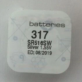 2 шт./лот 317 SR516SW 1 55 в батарея для часов с оксидом серебра монетница хорошего