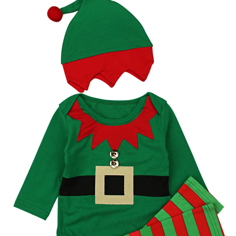 3 шт. детский Рождественский комбинезон с длинным рукавом | Детская одежда и обувь