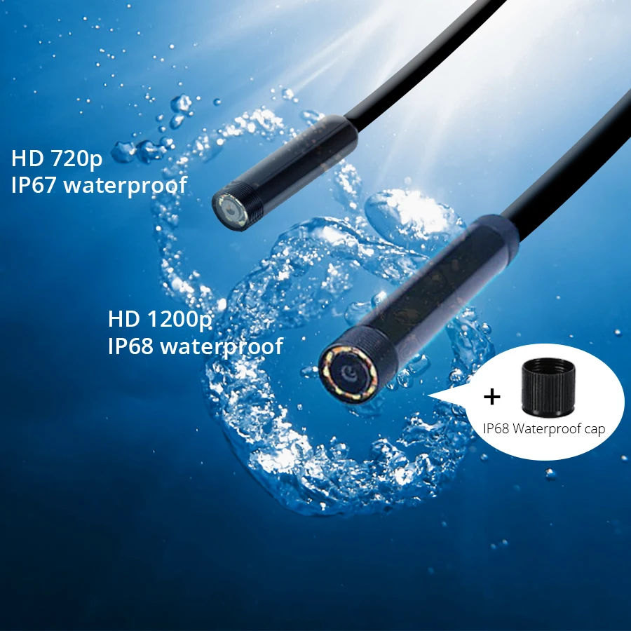 Камера эндоскоп с Wi Fi 8 мм водонепроницаемая IP68 светодиодов 1 м 2 3 5 10 м|cameras camera|camera