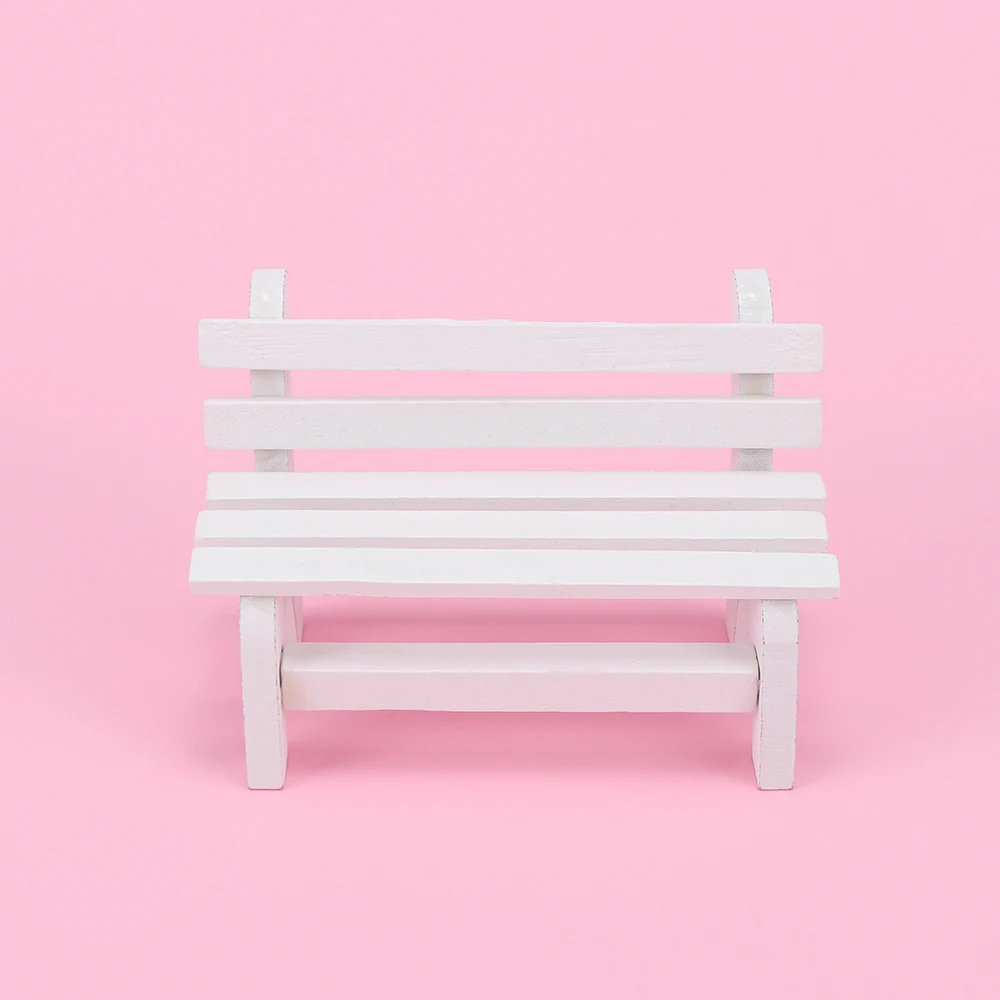 1 Pcs Mini White Wooden Chair Stool DIY Miniature Ornaments Home Garden Decor Shooting Background Props | Дом и сад
