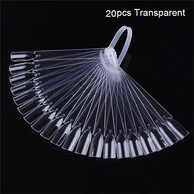 transparent-20Pcs 240 шт перфорированные накладные ногти длинные прозрачные черные Полное покрытие накладные ногти салон Советы Маникюр Практика Дисплей инструменты - Цвет: transparent-20Pcs