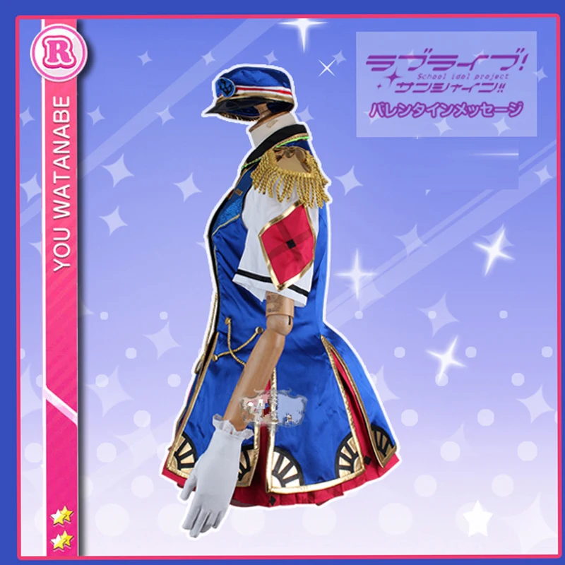 Вечерние платья для косплея Lovelive sunshine Happy train You Watanabe, костюмы на Хэллоуин для женщин, одежда в стиле аниме