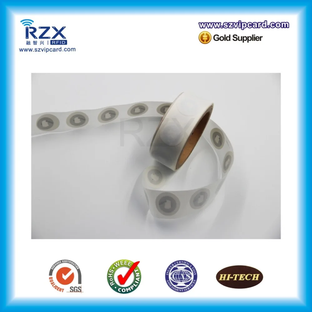 

25mm coated paper material 1000pcs FM1108 label 13.56Mhz rfid tag