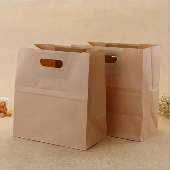 15*28*29 см 80gsm крафт бумага пакет для пищевых продуктов бумажные сумки десертный