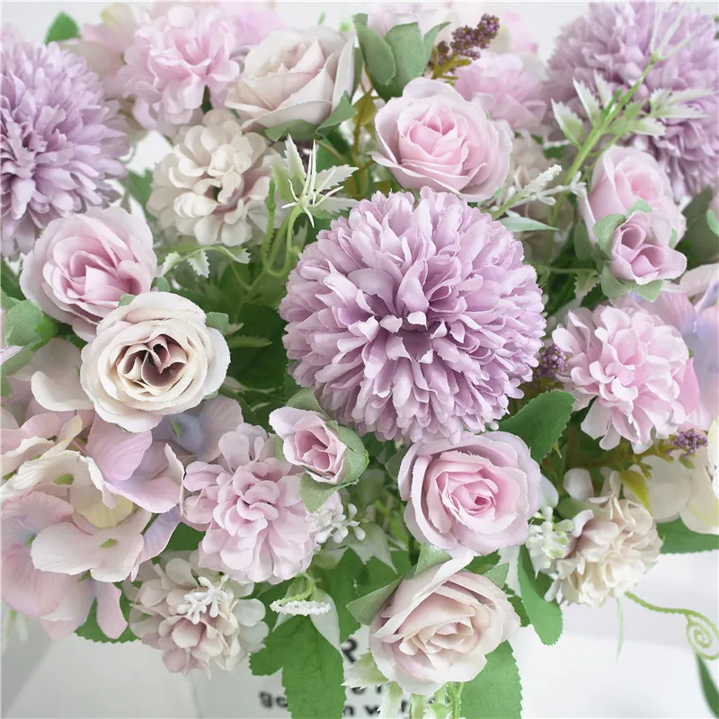 7 вилок гибридные искусственные цветы бутон шелк сделай сам домашний декор свадебное украшение букет для