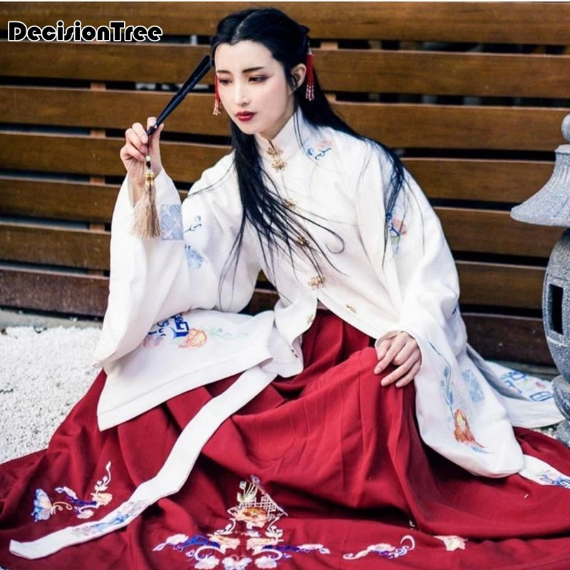 Древний китайский костюм женская одежда платье Традиционные Красивые hanfu танцевальные костюмы sobretudo feminino платье