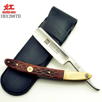 Piece (Carbon Steel) 1 X "KURE-NAI" HH1208TB, бритва из нержавеющей стали с ручкой Buffalo Horn складной бритвенный станок - Цвет: Piece (Carbon Steel)