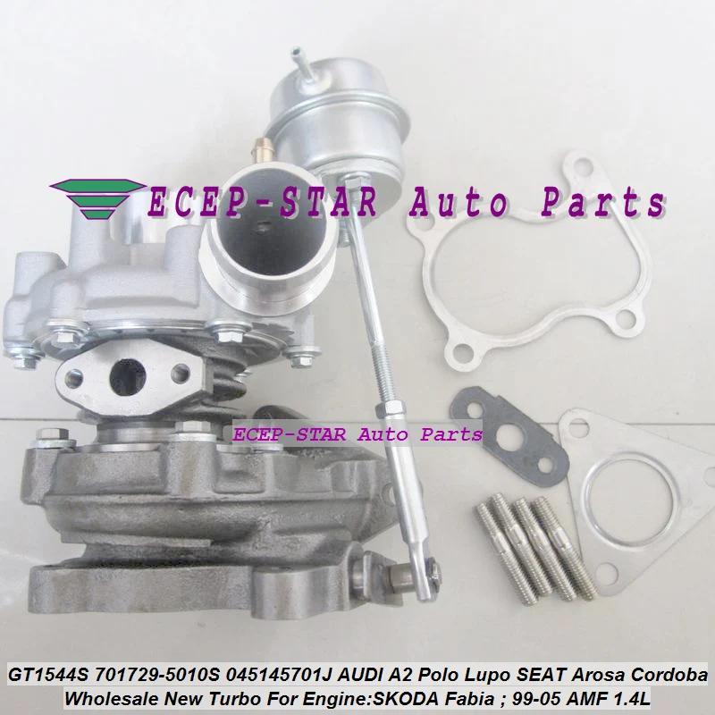 Free Ship GT1544S 701729-5010S 701729 Turbo For AUDI A2 For Volkswagen VW Polo 3 Lupo For SEAT Arosa Ibiza 3 SKODA Fabia AMF 1.4