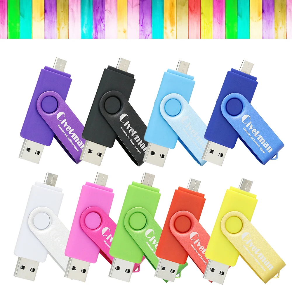 Новый OTG USB флэш накопитель для смартфона планшета ПК 8 ГБ 16 32 64 Гб 128