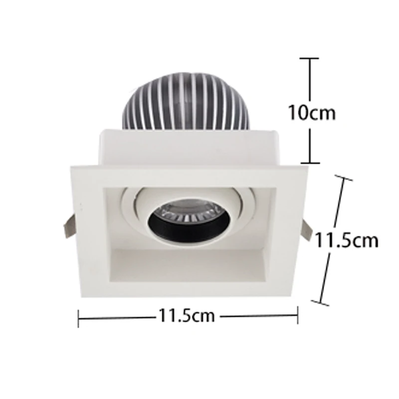 SCON 12 Вт светодиодный одноголовый Белый Встроенный потолочный светильник для