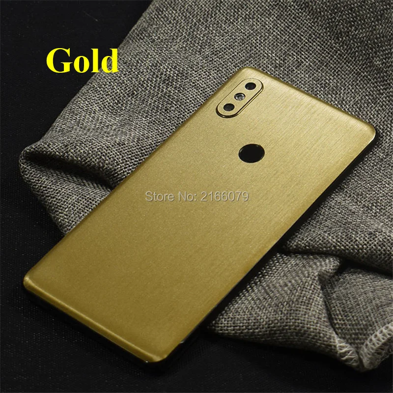 For Xiaomi Mi Mix 2s Mix2s 5.99&quot Full Cover Back Body Brushed Metal Decal Skin Phone Protective Wire Drawing Sticker Case |