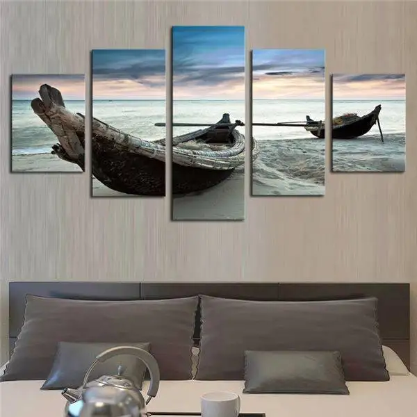 Без рамки 5 шт. морской корабль Современный домашний декор для стен холст картина