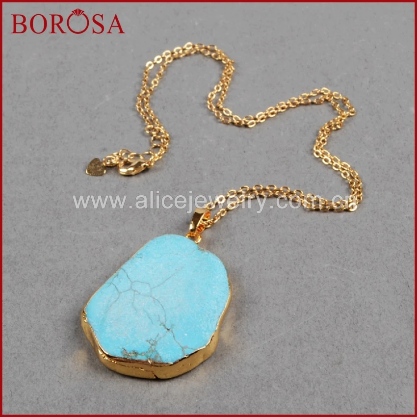 BOROSA золото Цвет произвольной формы синий говлита каменный друзовый