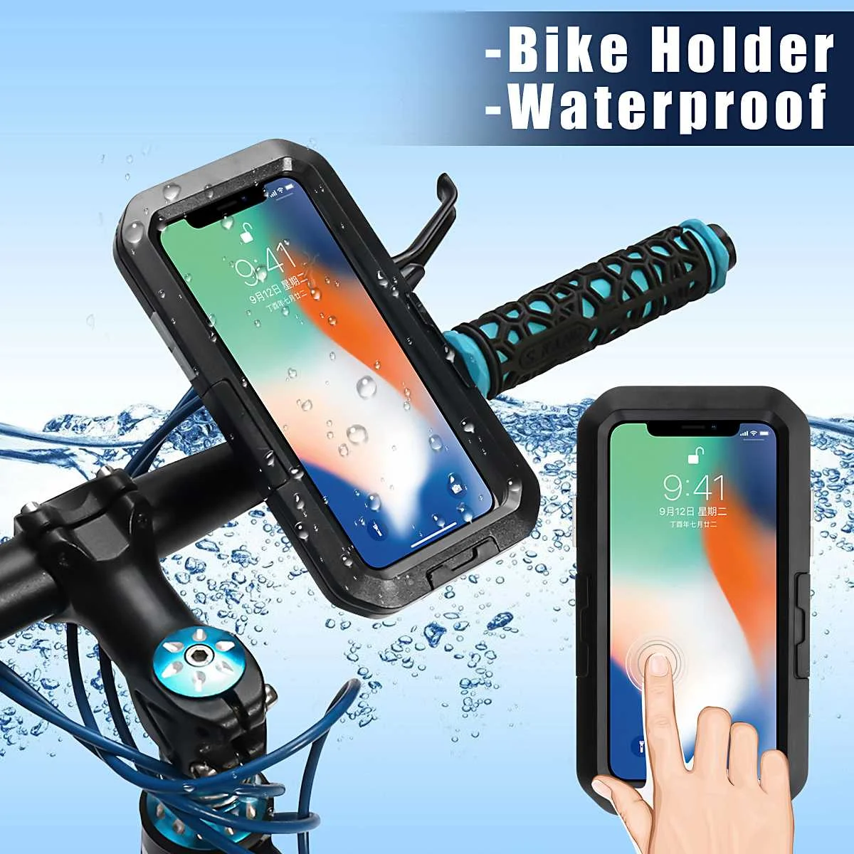 IPX8 водонепроницаемый защитный чехол для iPhone X MTB велосипед мотоцикл ручка держатель сотовый телефон сумка чехол для плавания