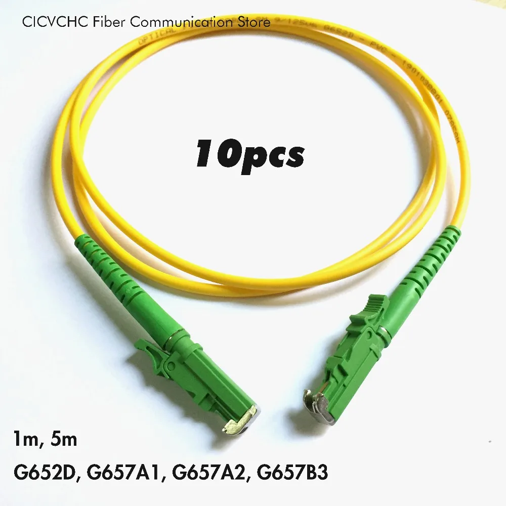 10pcs LSH(E2000)/APC-LSH/APC Fiber Patchcord-SM(9/125) G657B3, G657A2, G657A1 or G652D-1m, 2m or 5m-3.0mm Cable Jumper
