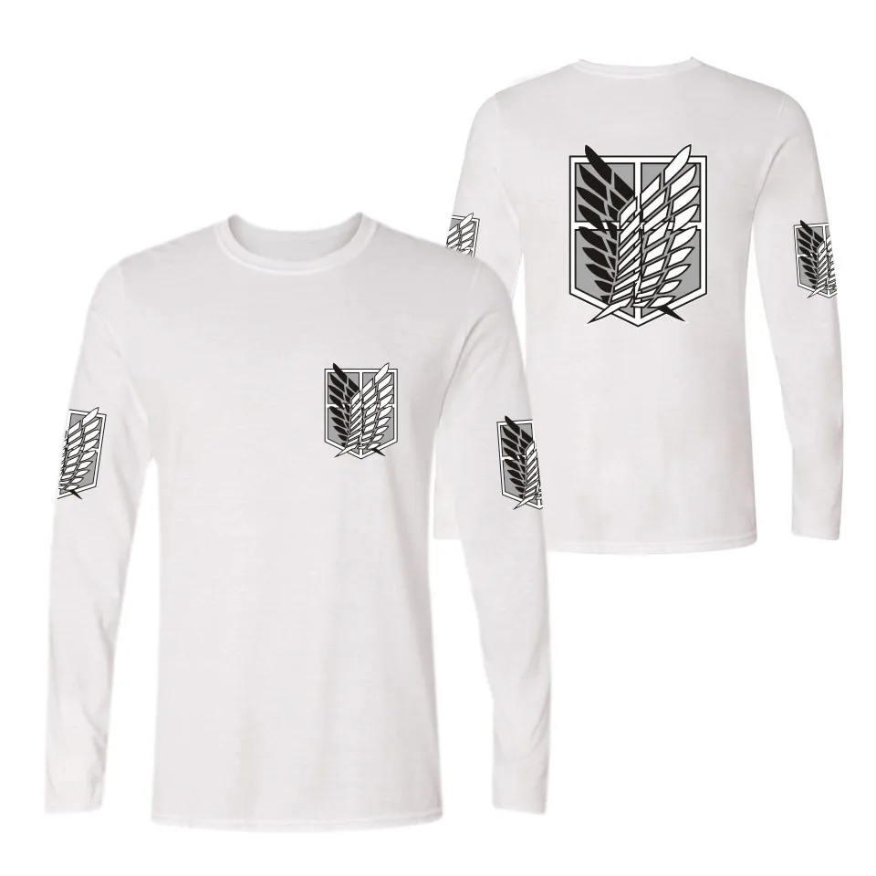 XXS 4XL Attack on Titan Shingeki no Kyojin футболка с длинным рукавом для мужчин и женщин аниме