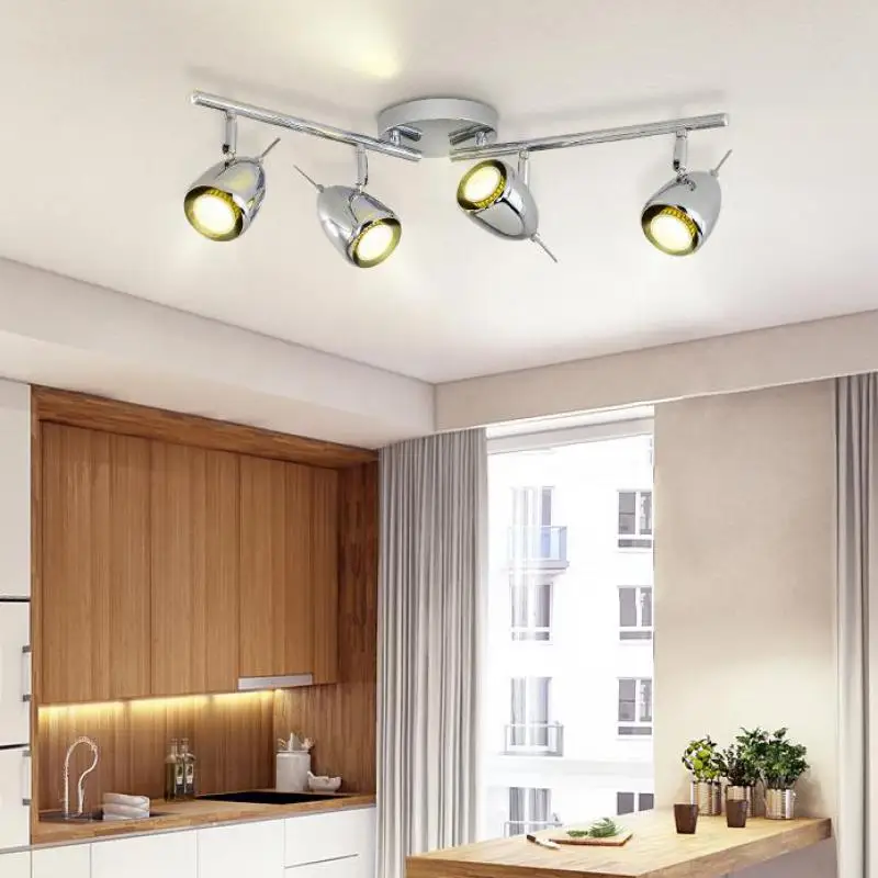 Хромированный серебристый светодиодный Трековый светильник нижний для бара