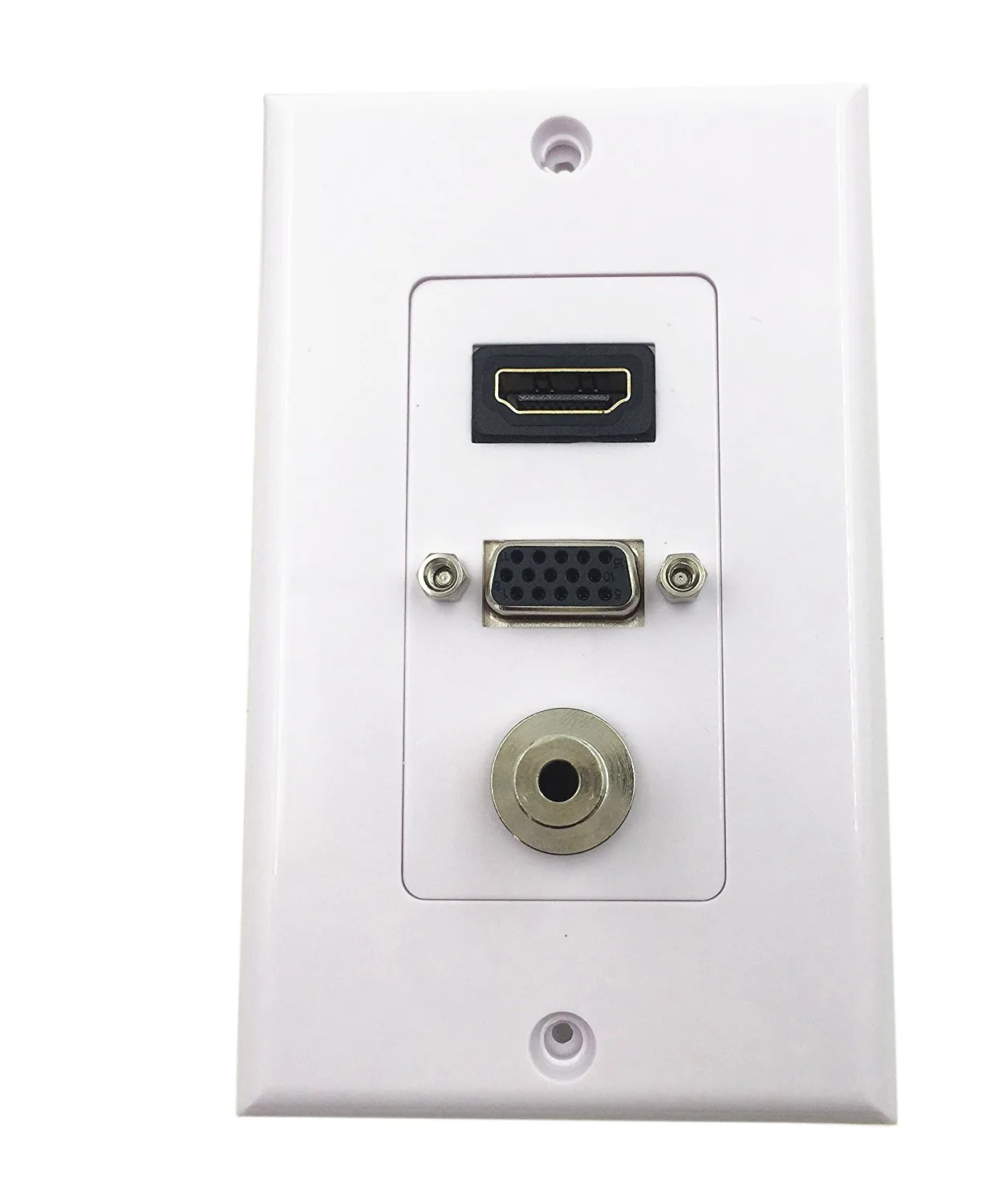 Solderless аудио DC3.5 Женский HD VGA Панель подключены к стене Подключите компьютер