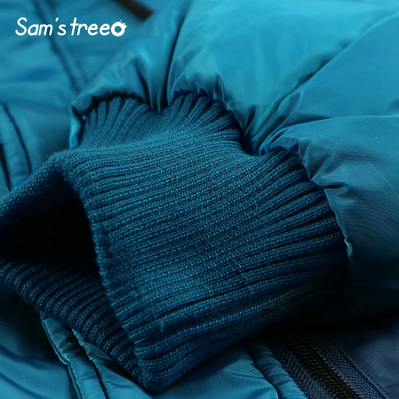 Samstree однотонное контрастное цветное лоскутное теплое белое пуховое пальто для женщин зимняя женская повседневная куртка с капюшоном и кулиской