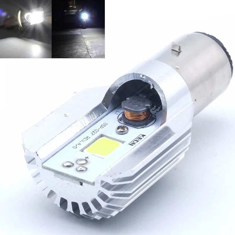 JX LCLYL 1 шт. H6 BA20D DC 8V 80V 12 Вт COB светодиодный мотоциклетный Hi/короче спереди и длиннее