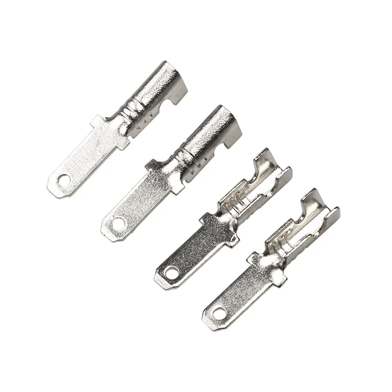 100 шт. набор соединителей для мужских лопаток 2 8 мм обжимных клемм электрических