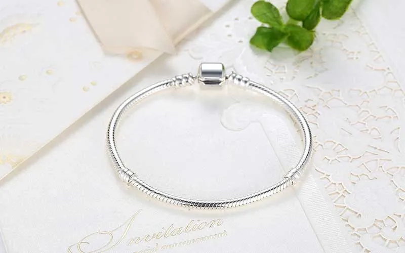 Yanleyu 100% Оригинальные 925 Стерлинговое Серебро DIY талисманы браслеты для женщин