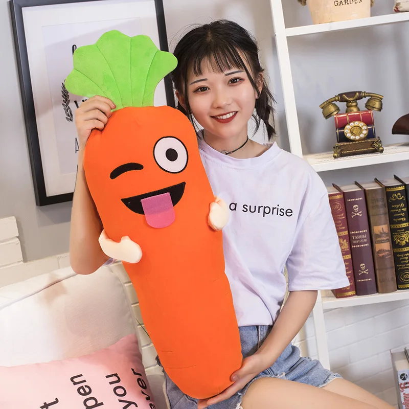 Вниз Хлопок Kawaii милые мягкие игрушки в форме моркови Плюшевые Растения мягкая подушка-Морковка Дети Детские игрушки для девочек Дети мальчики подарок на день рождения