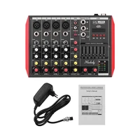 portable 6 channel mixing console mixer 7 band eq built in 48v phantom power supports bt connection usb mp3 player