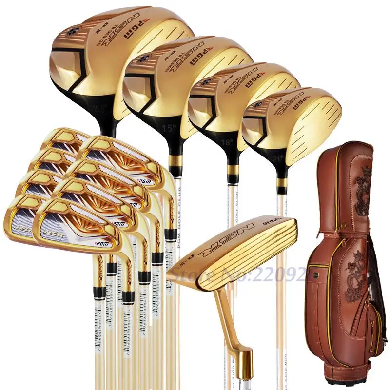 PGM Supreme Golf Club Набор 13 клубов Титан для мужчин с сумкой гольфа драйвер + 2 леса Hybird 8