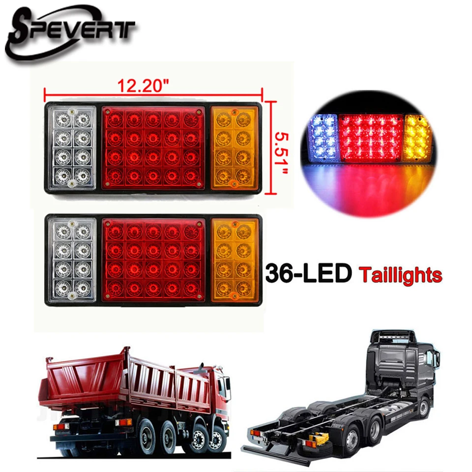 SPEVERT 2 шт./лот LED фургона трейлер РВ ATV Стоп задний задних фонарей указателей
