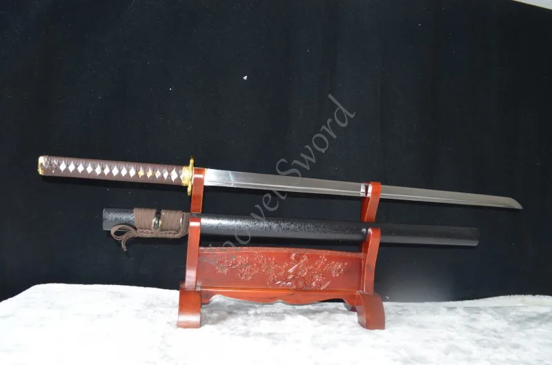 Ручная работа 1060 лезвие из углеродистой стали меч ниндзя деревянная оболочка и