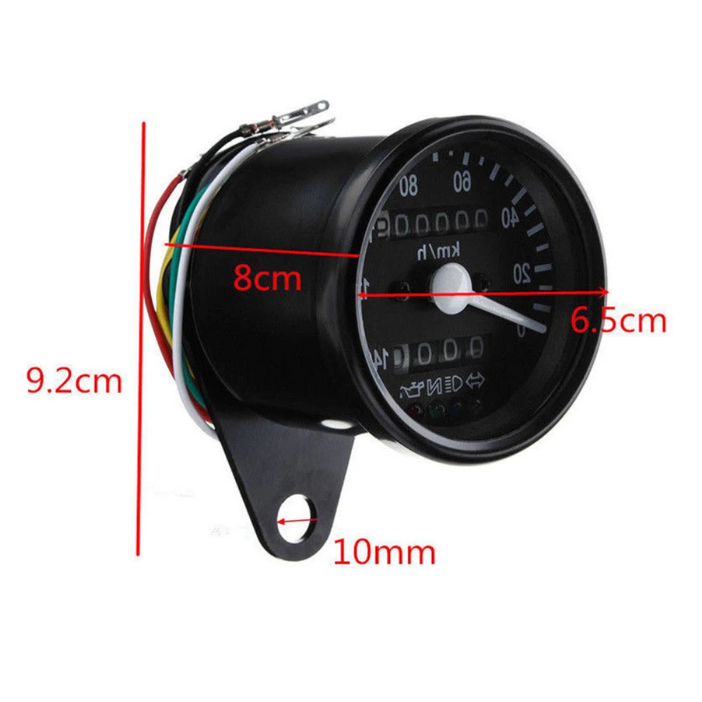 12V Black Tachometer+Speedometer &amp Dual Odometer Gauge Kit Chopper Bobber Cafe High Sensitivity for Motorcycle Modification | Автомобили