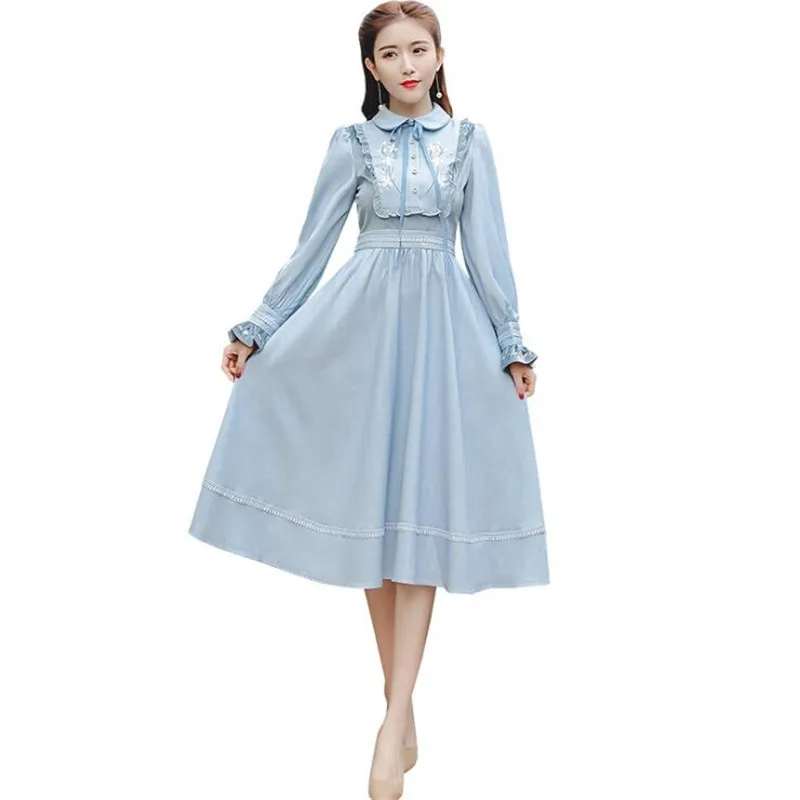 Высокое качество хит продаж Ретро стиль Осень-зима новинка Питер Пэн воротник