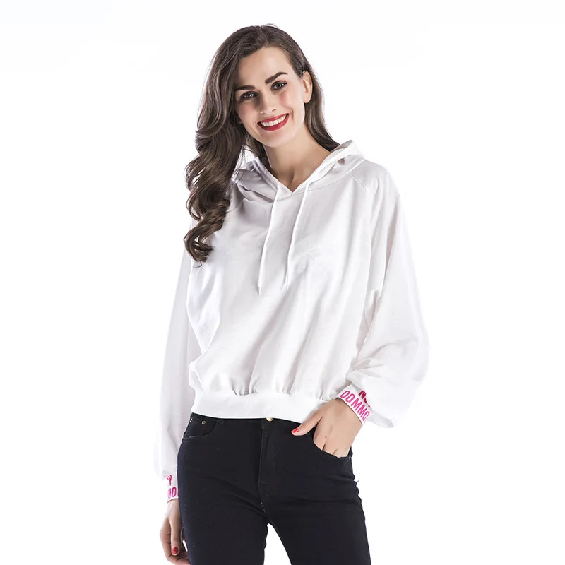 Толстовки с капюшоном свободные женские пуловеры буквами свитшоты | Женская