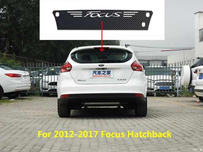 02 Декоративная наклейка из углеродного волокна для Ford Focus MK2 MK3 2005- Автомобильный задний Высокий тормозной фонарь Наклейка эмблемы и аксессуары для автомобиля - Название цвета: 02
