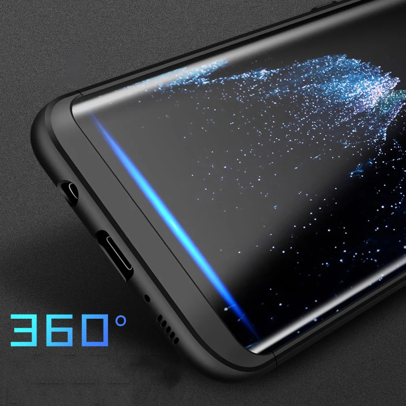 Для Galaxy S8 чехол люкс 360 всего тела жесткие PC матовый для Samsung Plus тонкий Защита